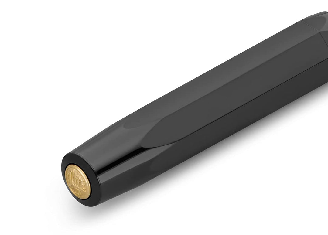 CLASSIC SPORT Fountain Pen Black with 23 Carat Gold-Plated Steel Nib and Iridium Tip for Ink Cartridges I Sport Fountain Pen 13 cm I Nib: M (Medium)