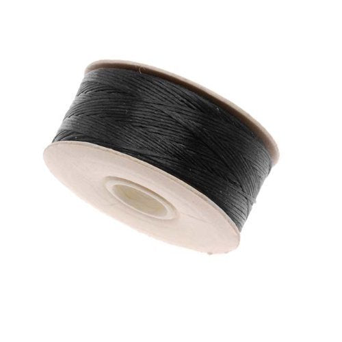 Nylon Beading Thread Size D for Delica Beads, 64 Yards per Bobbin, White, Grey &amp; Black. (Multicolor)