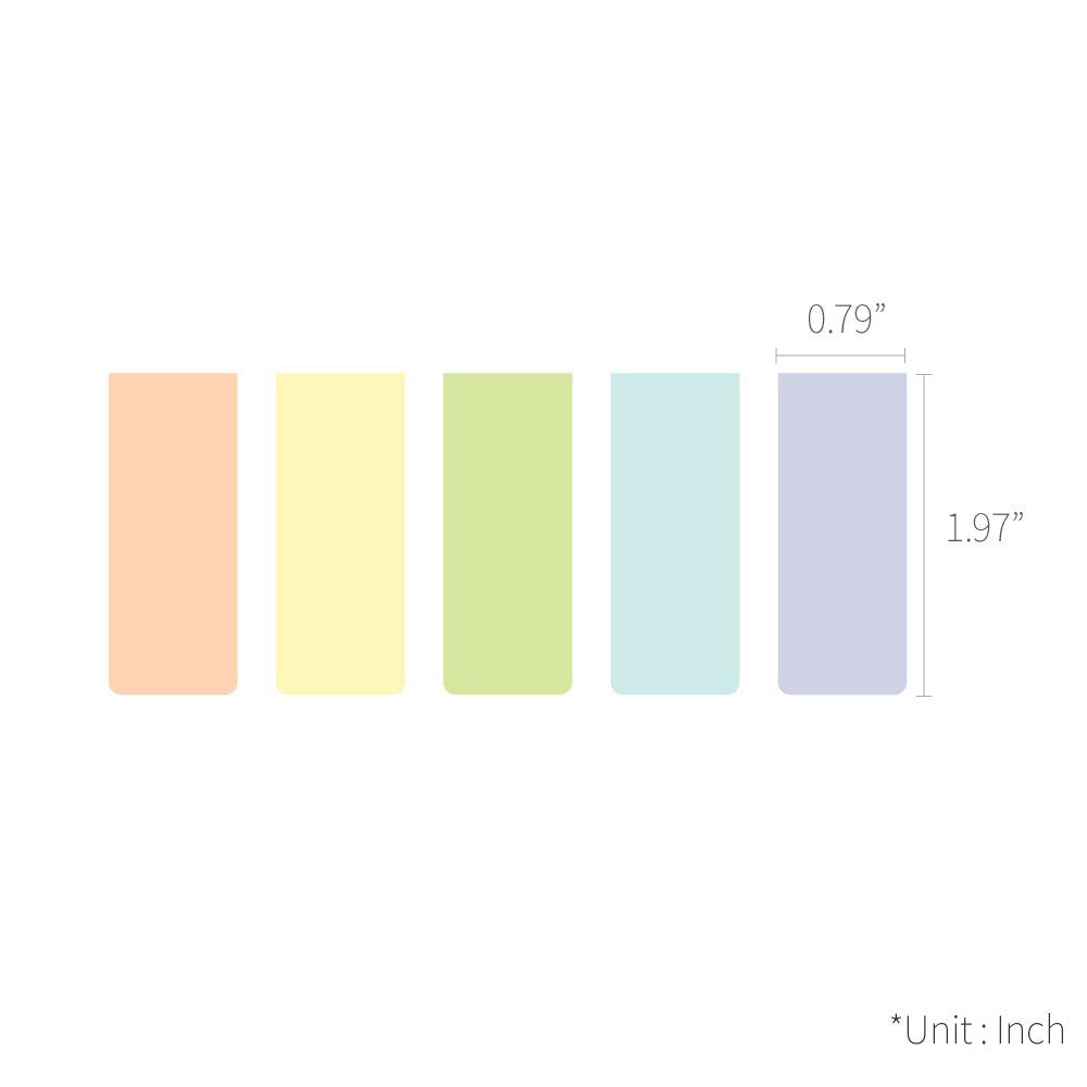 Magnetic Bookmarks Pastel, Set of 5