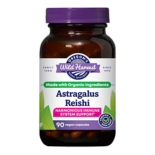 Oregon&#39;s Wild Harvest Astragalus Reishi Organic Herbal Supplement, 90 Count