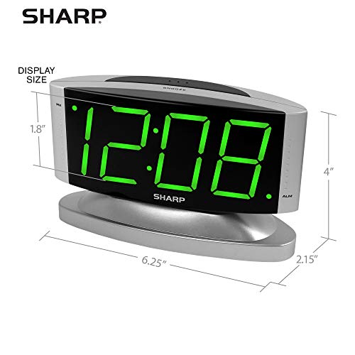 Sharp Home LED Digital Alarm Clock – Swivel Base - Outl