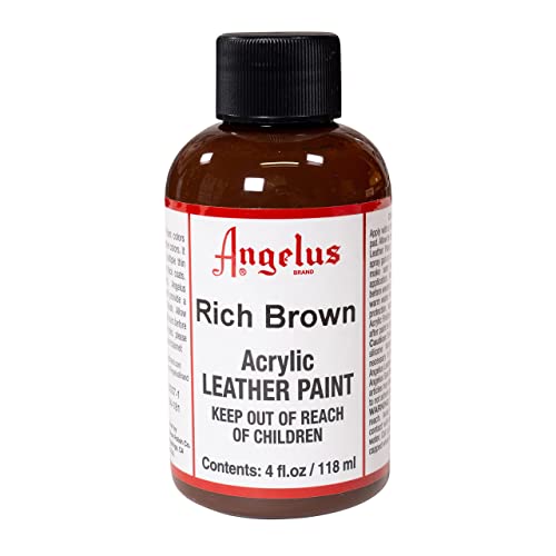 Angelus Acrylic Leather Paint-4oz.-Rich Brown