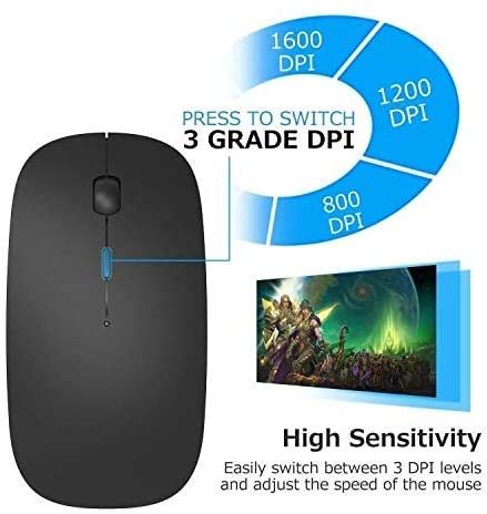 ZERU Bluetooth Mouse,Rechargeable Wireless Mouse for Ma