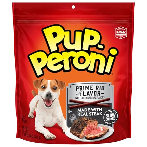 Pup-Peroni Dog Treats, Prime Rib Flavor, 22.5 Ounce, Made with Real Steak
