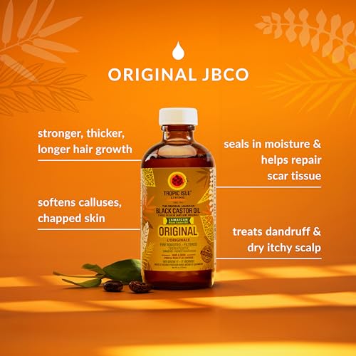 Jamaican Black Castor Oil, 4oz - Pet Bottle | Rich in Vitamin E, Omega Fatty Acids &amp; Minerals | For Hair Growth Oil, Skin Conditioning, Eyebrows &amp; Eyelashes