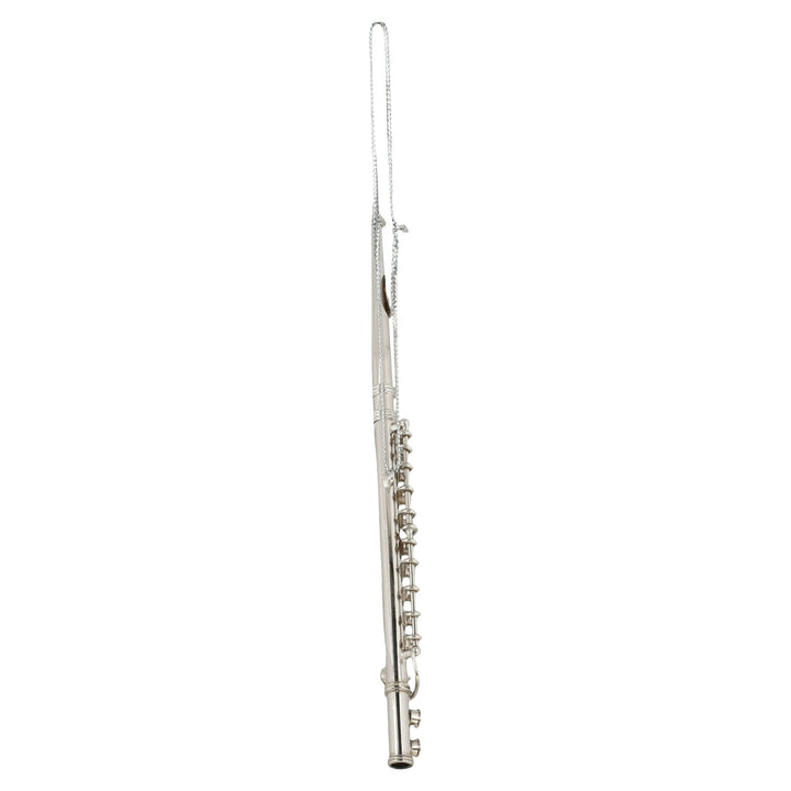Broadway Gifts Co Silver Tone Flute Instrument 5.5 inch Brass Hanging Ornament