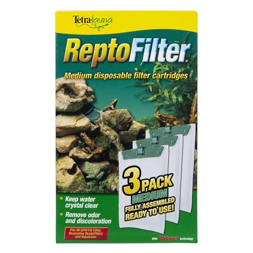 Fauna ReptoFilter Filter Cartridges, Size Medium, Filter Cartridge Refills, 3 Count