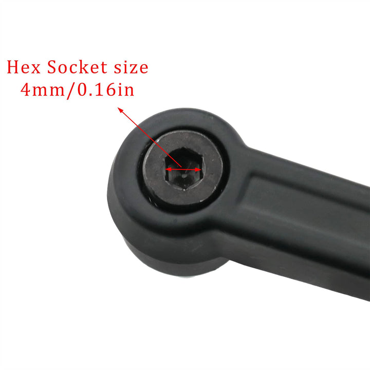 Clamping Lever M8 Thread Push Button Ratchet Lever Adjustable Locking Handle with Male Threaded Stud Black