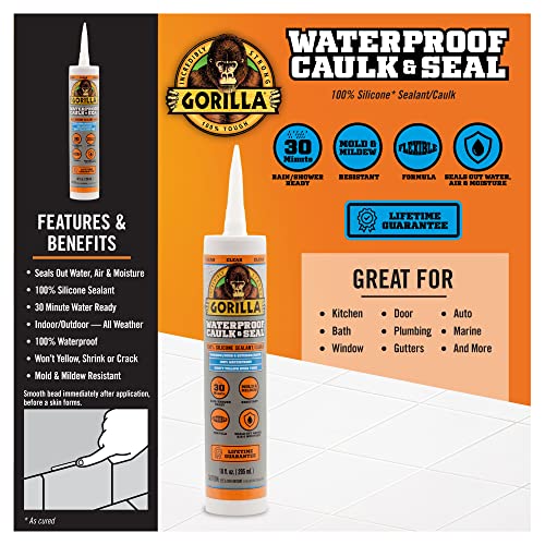 Sealant, 10.0 oz, Clear, w/Nozzle