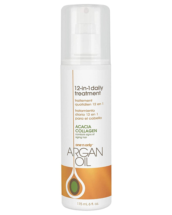 One &#39;n Only Argan Oil 12-in-1 Daily Treatment, Lightweight, Helps Control Frizz, Smooths, Detangles, Moisturizes, Strengthens and Adds Body to Dry, Damaged Hair, 6 Fl. Oz