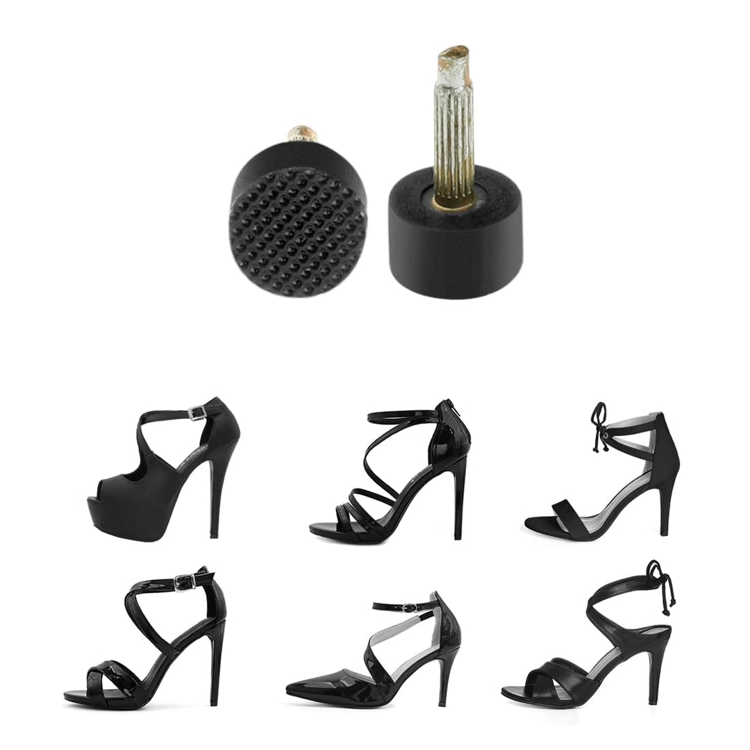 uxcell Round Woman Shoes Repair High Heel Tips Lift Sti