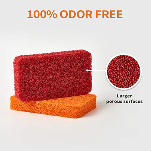 Liflicon Heavy Duty Silicone Scrubber Sponges (4 Pack) 