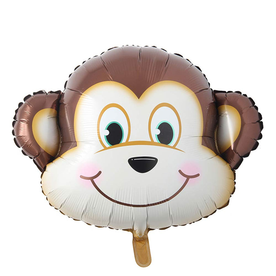 Huge Animal Head Safari Foil Balloon Inflatable Air Ballon Happy Birthday Christmas Party Decorations Kids Baby Shower Party Supplies (Huge Monkey Head)