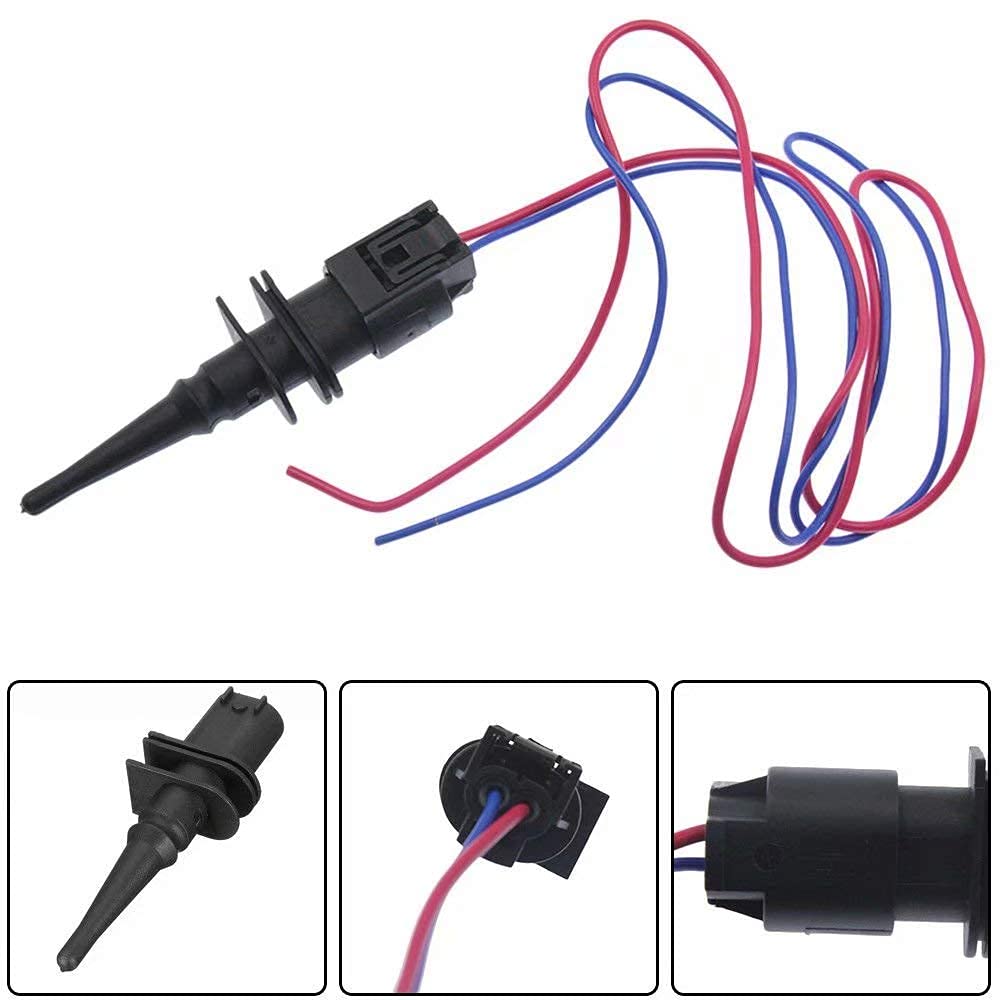 Ambient Air Temperature Sensor w/Plug Wire Connector Pigtail for Replaces 65816905133 65816905050 BMW Vehicles 128i 323i 325i 328i 330Ci 528i 530i 550i M3 M5 M6 X3 X5 X6 Z4 Z8 Mini