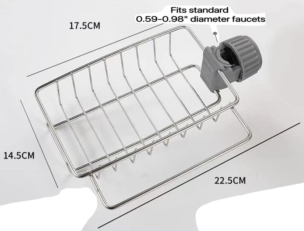 Hangningo Faucet Sponge Holder with Hook,Dish Rack for 