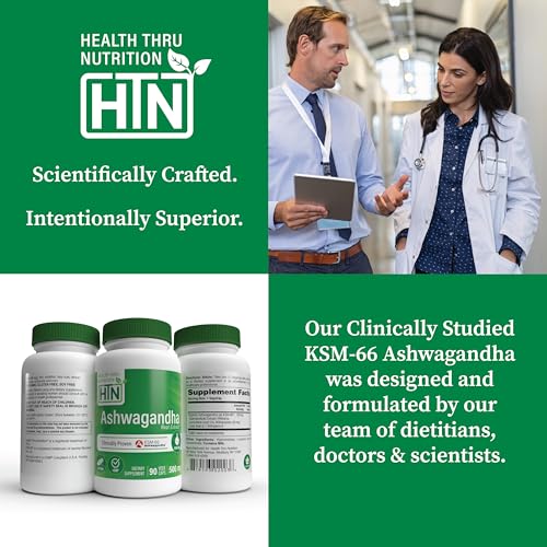 Ashwagandha 500mg KSM­66® 90 Capsules | Stress, Mood, Focus, &amp; Energy | Clinically Proven and Organic Root-Only Whitania Somnifera Extract | Non-GMO, Gluten &amp; Soy Free