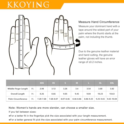 KKOYING Leather Work Gloves for Men &amp; Women, Ga