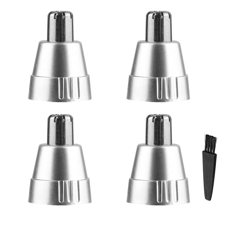 4 Pcs Replacement Heads Compatible with Ear and Nose Hair Trimmer Clipper as the Photo Show-include a cleaning brush