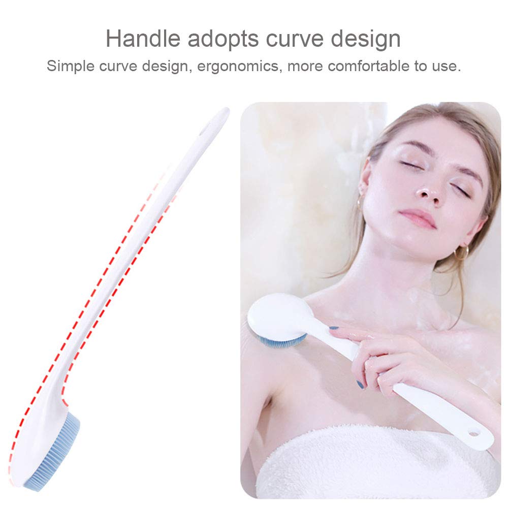 Silicone Body Scrubber with Soft Bristles, Back Brush L