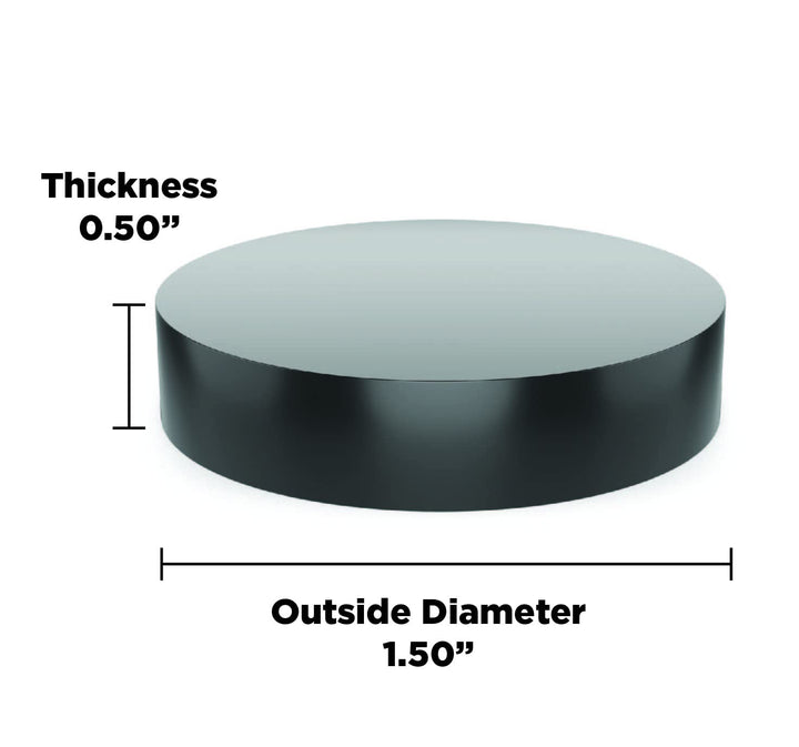 Isolate It: Sorbothane Vibration Isolation Circular Disc Pad 0.5 Thick 1.5 Dia. 50 Duro - 4 Pack
