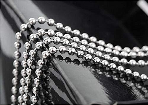 30 Feet Stainless Steel Ball Chains Necklace with 20pcs Connectors Clasps,Silver Bead Chain Sets (Chain Width 2mm+20pcs connectors)