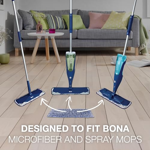 Bona Microfiber Dusting Pad for Multi-Surface Floors - Fits all Bona Mops - Attracts and Picks Up Dust, Pet Hair, and Dirt on Wood, Stone, Tile, Laminate, and Vinyl Floors