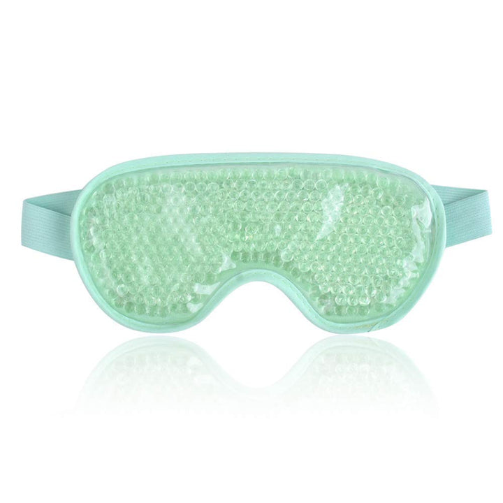 Green: Cold Eye Mask Gel Bead Cooling Eye Mask For Puffy Eyes, Headache, Migraine, Relaxation, Reusable Plush Eye Ice Pack For Hot Cold Therapy Newgo (Green)