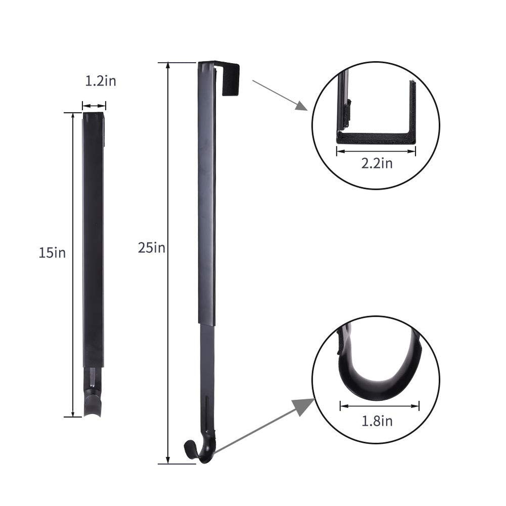 Sattiyrch Wreath Hanger,Adjustable Metal Over Door Hook