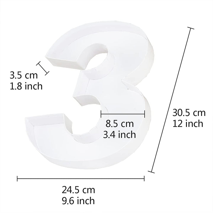WENPACK 12 Cardboard Carton Number Shaped Tray for Char