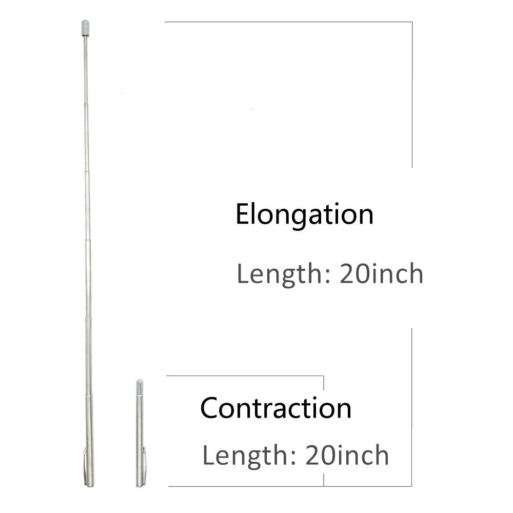 Pocket Pointer with Clip Extends to 50cm Length Hand Pointer Extendable Telescopic Retractable Pointer Handheld Presenter Classroom Whiteboard Pointer
