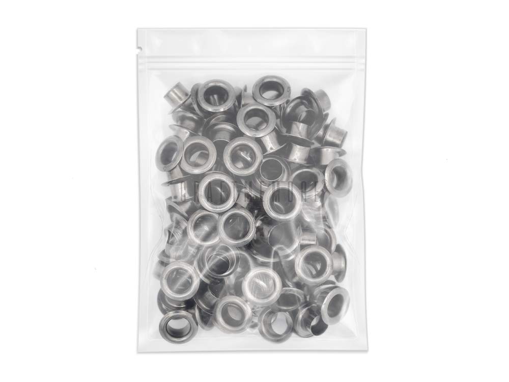 CRAFTMEmore 5/16 (8MM) Hole 100 Sets Grommets Eyelets with Washers for Shoes, Bead Cores, Clothes, Leather, Canvas (Gunmetal)