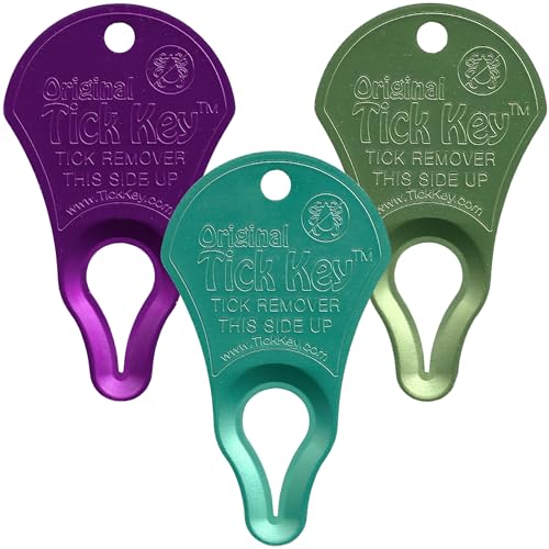 Original Tick Key for Tick Removal 3 Pack (Multi Color)
