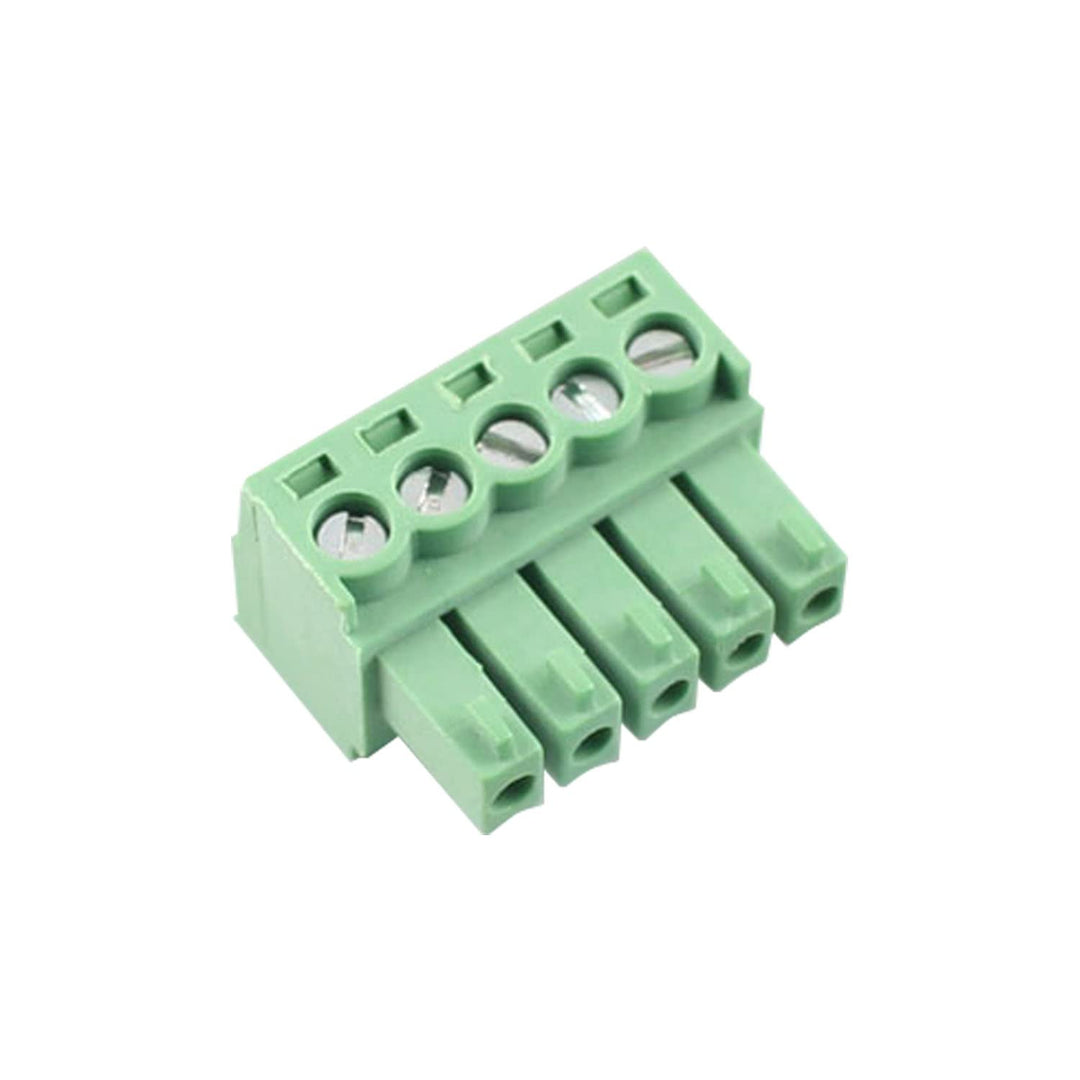 Cermant 10PCS 5 Pin 3.5mm Pitch PCB Green Pluggable Ter