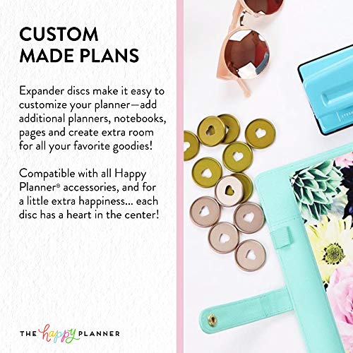 me &amp; my BIG ideas Plastic Expander Discs, Gold - The Happy Planner Scrapbooking Supplies - Add Extra Pages, Notes &amp; Artwork - Create More Space for Notebooks, Planners &amp; Journals - Expander Size