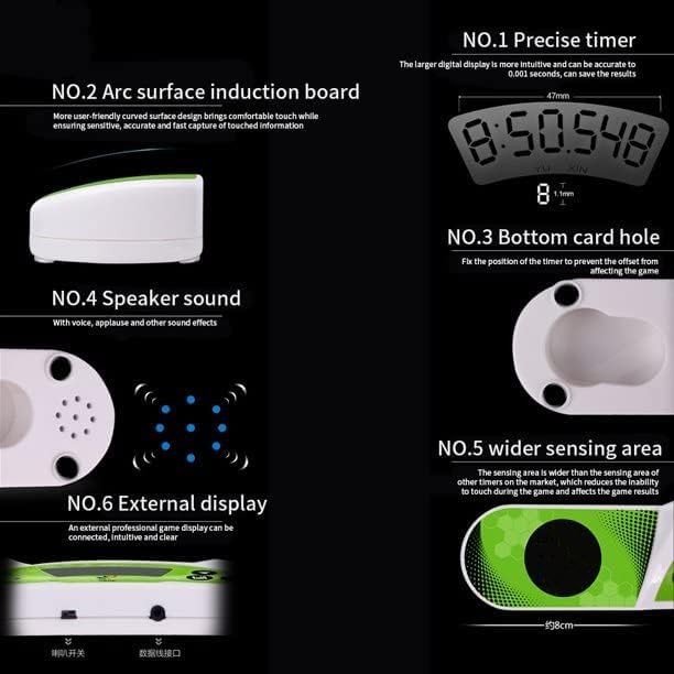 Professional Cube Timer Clock Machine Speed Cube Timer for Competition Automatic Calculation Sensitive Hand Touch Control Timer, Gift for Christmas Birthday