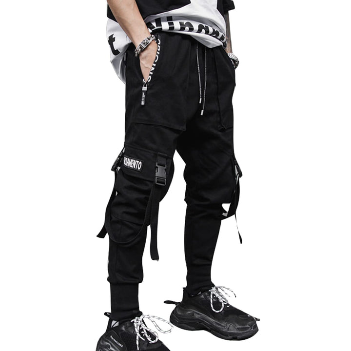Mens Joggers Pants Techwear Hip Hop Emo Pants Fashion Streetwear Tactical Track Pants Joggers-A-XL