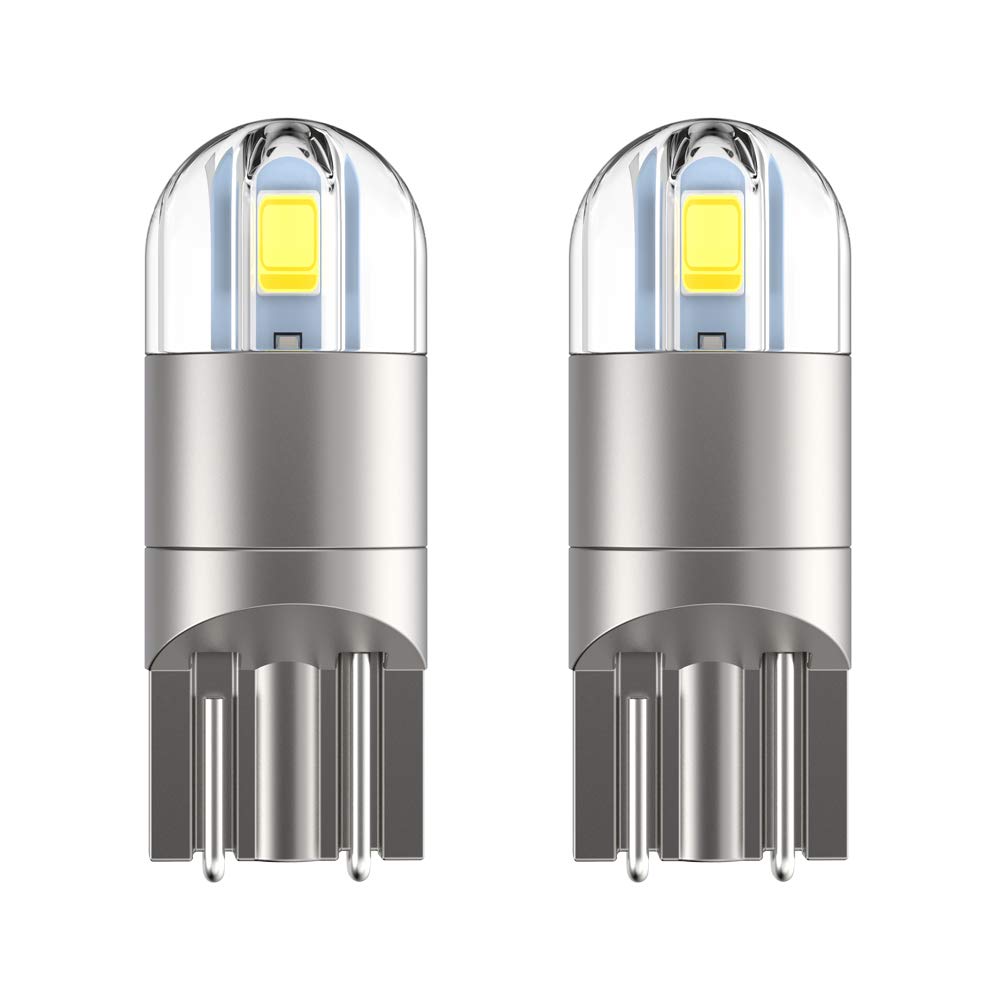 194 LED Interior Bulbs T10 LED Car Bulbs, 168 Bulb,Bright Upgrade 3030 Chips 175 2825 W5W LED Car Bulbs for Car Interior Dome Map Door Courtesy License Plate Lights, 6000K Xenon White Pack of 2