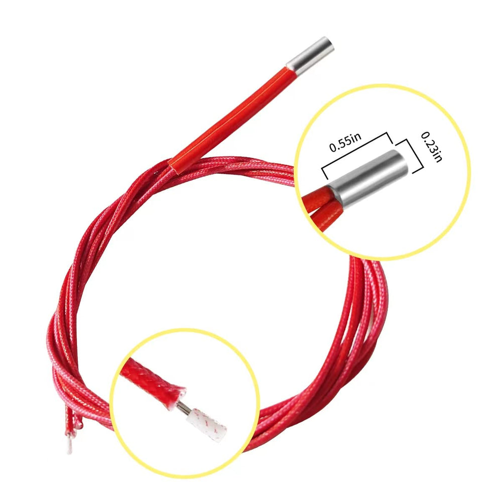 5 Pieces for 3D Printer 24V 40W Cartridge Heater 620 Ceramic Hot End for Models CR-10S Pro, Ender-3 Pro, Ender 3, Ender 3X, Prusa Mendel, Ender 3 V2, Anet E10... Creality Thermistors Temp Resistor