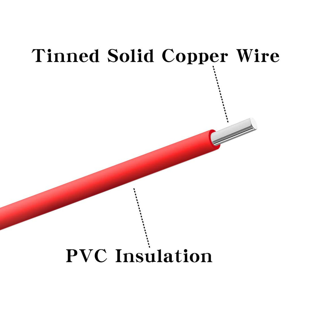 18 Gauge PVC 1007 Solid Electric Wire Kit 5 Color Each 20 ft 18 AWG 1007 Hook Up Tinned Copper Wire