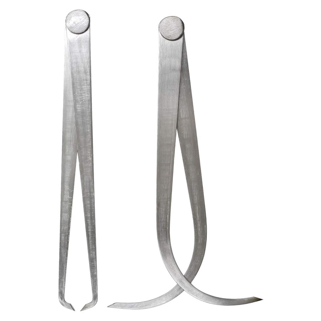 8 Stainless Steel Inside Outside Caliper Set Bent-Leg and Straight-Leg Inside Outside Caliper Tools Set for Measuring Pottery Clay Ceramic Sculpture 1Pair