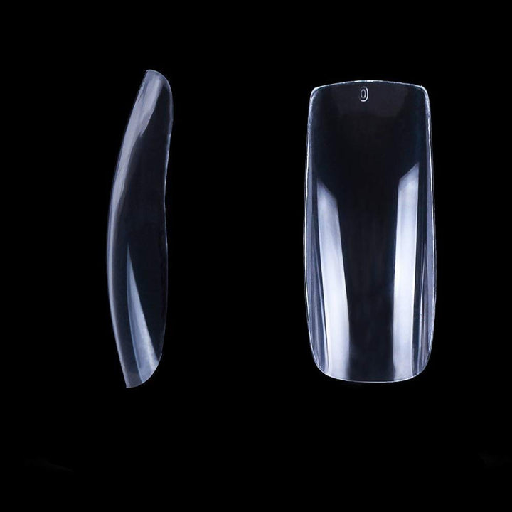 Beauty Full Patch: False Nails, Siusio 500 Pcs Clear False Acrylic Medium Square Transparent Nail Tips with 10 Sizes(Full Cover)