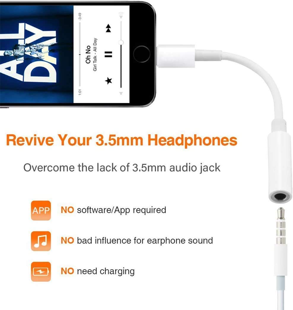[Apple MFi Certified] Lightning to 3.5 mm Headphone Jac