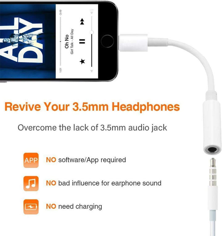 [Apple MFi Certified] Lightning to 3.5 mm Headphone Jac