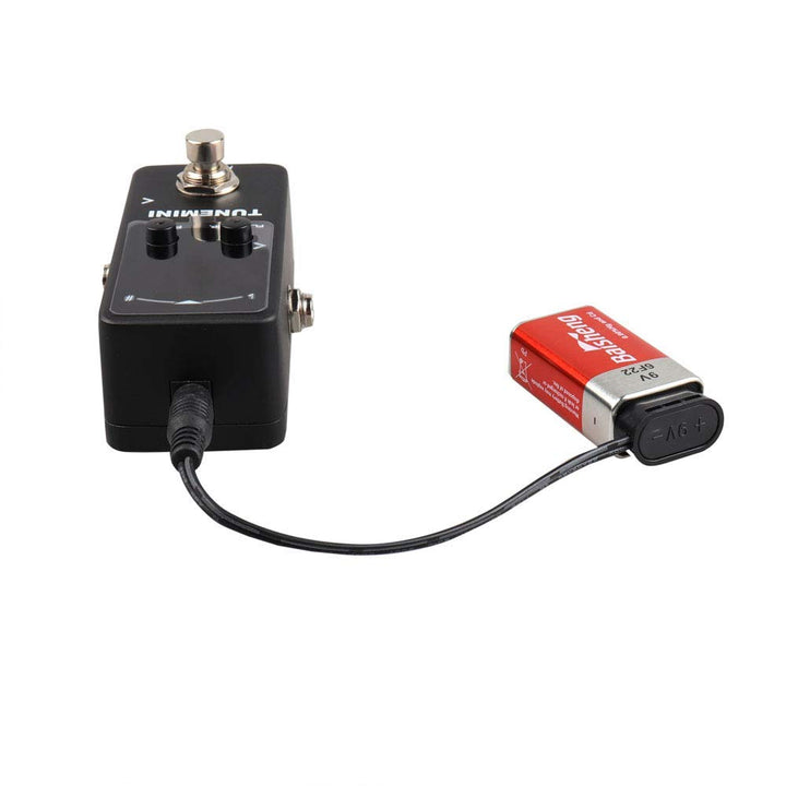 9V Battery Clip Converter Power Cable Snap Connector 2.1mm 5.5mm Plug for Guitar Effect Pedal (Straight Angle, 8 Cable)