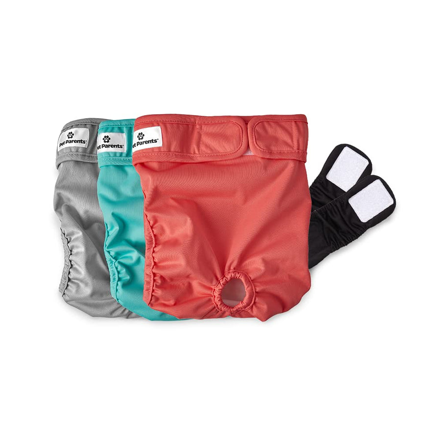® Washable Dog Diapers (3pack) + Extendrs® of Durable Doggie Diapers, Premium Dog Diapers Female (Medium, Southern Belle)