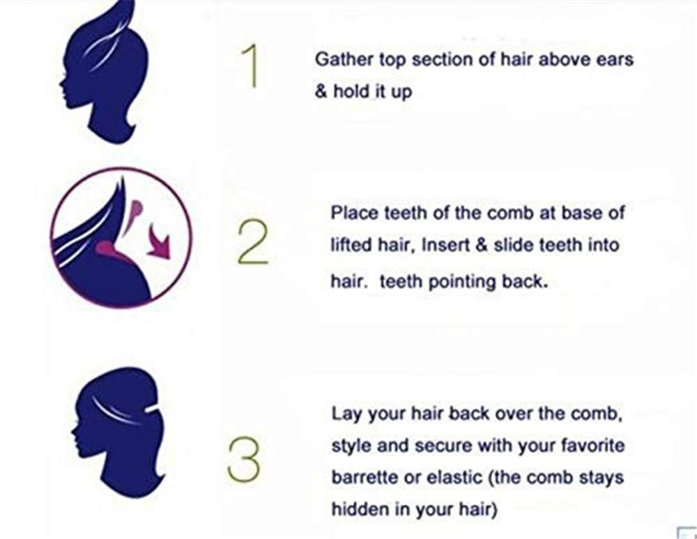 2PCS (1Black+1Brown) Bump Up Volume Hair Inserts Comb Hair Styling Tool Bumpits Bouffant Donut Bun Maker Hair Accessories