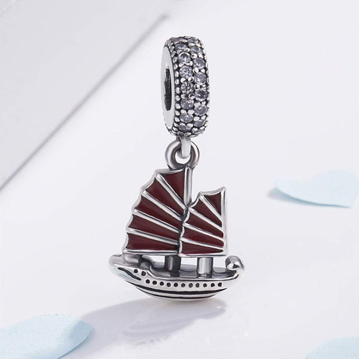Sailing Boat Charm 925 Sterling Silver Ship CharmSport Charm Travel Charm for Pandora Charm Bracelet