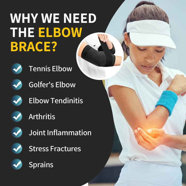 CAMBIVO Elbow Support for Men Women, 2 Pairs Elbow Slee