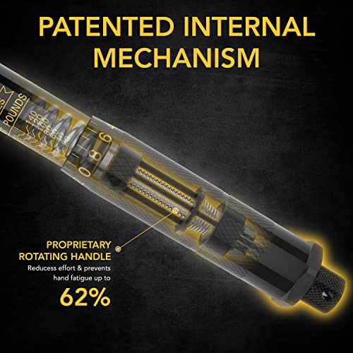 Torque Wrench 1/2-Inch Drive Click 10~150 Ft-Lb/13.6~203.5 Nm (LX-183)