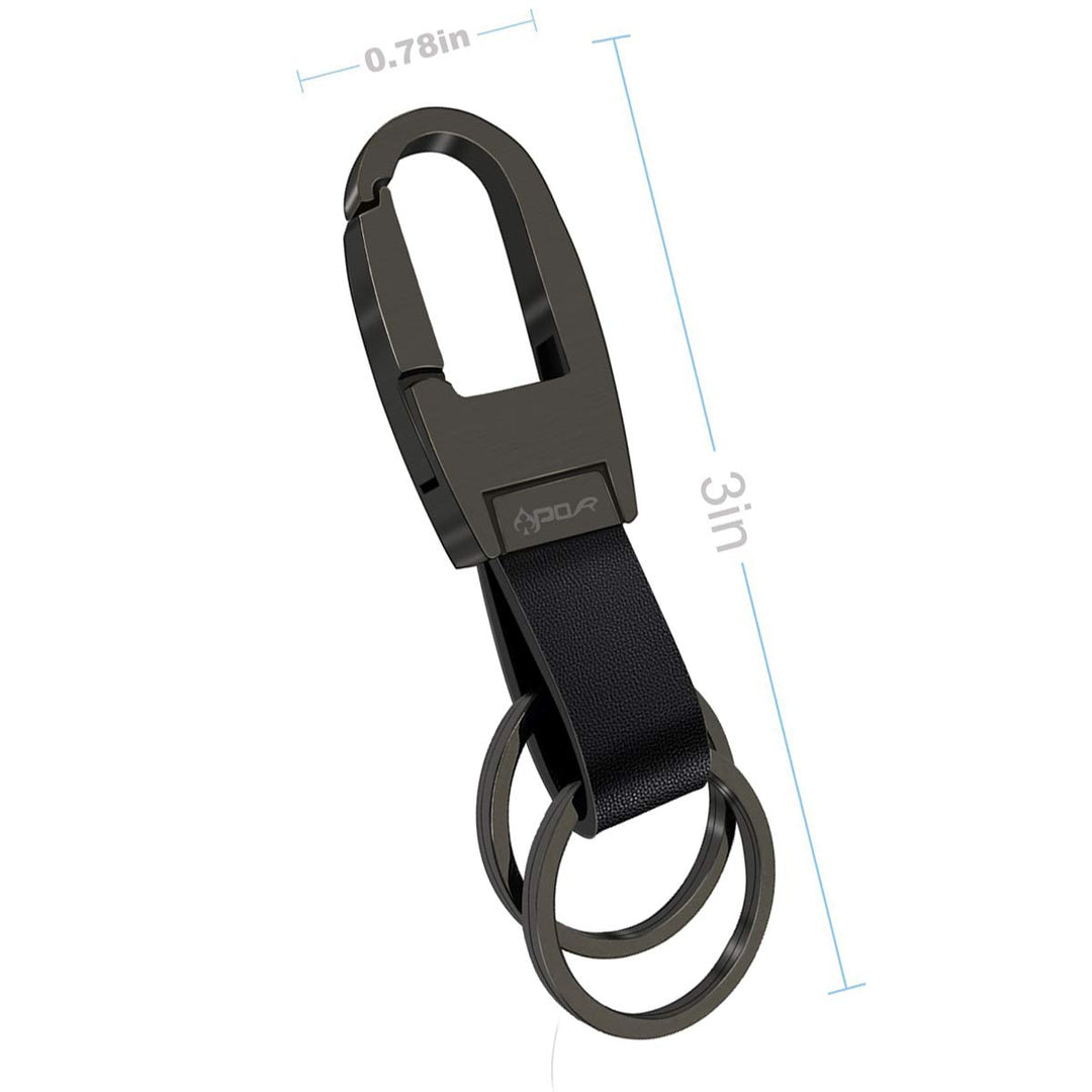 Key Chain with 2 Key Rings Leather Car Keychain for Men and Women